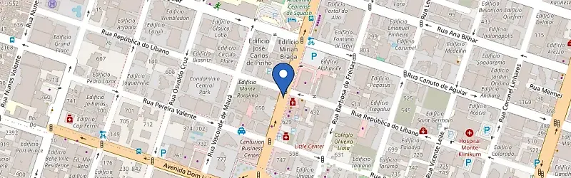 Mapa da estação Ion Mobilidade - Palladium