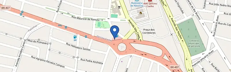 Mapa da estação Posto Delta