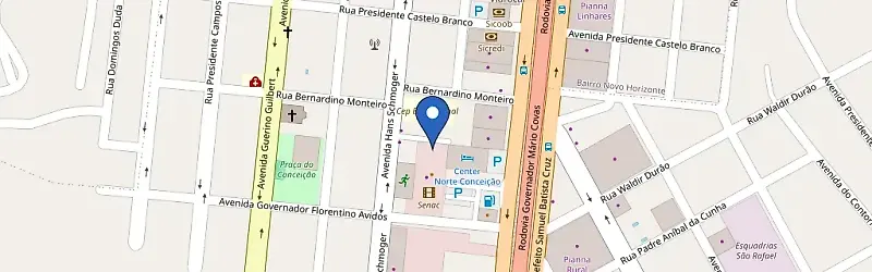 Mapa da estação Center Norte Conceição