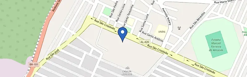 Mapa da estação Supermercado Falcão