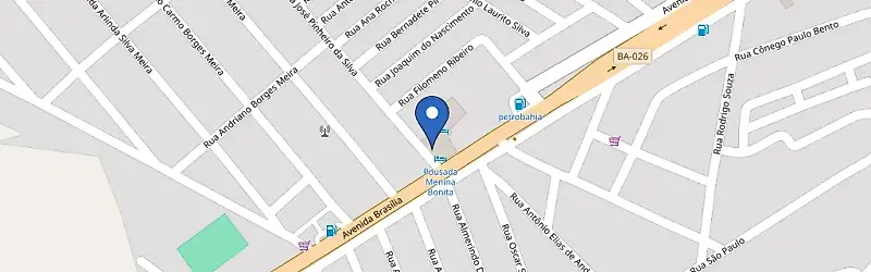 Mapa da estação Pousada Menina Bonita