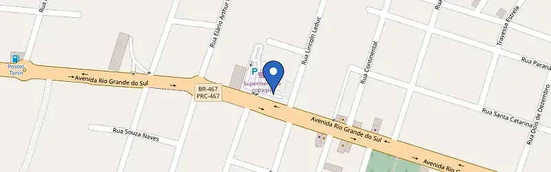 Mapa da estação Supermercado Copagril