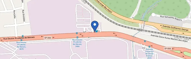Mapa da estação Hub Go Electric - Suzano