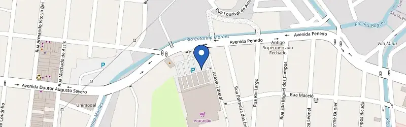 Mapa da estação ChargeOn - Atacadão São Vicente