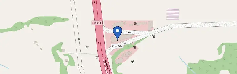 Mapa da estação Volvo - Posto Caxuxa II - Uberaba, MG