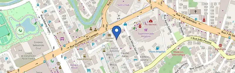 Mapa da estação BYD DVA Blumenau