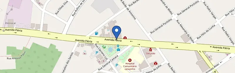 Mapa da estação Coqueiros Supermercados Carazinho - Pátria