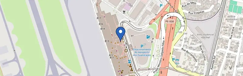 Mapa da estação Aeroporto Recife 1