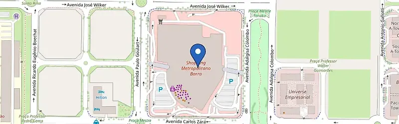 Mapa da estação Shopping Metropolitano Barra