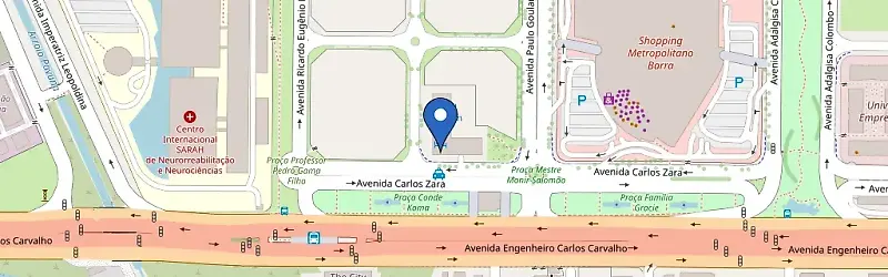 Mapa da estação Porsche Hilton Barra