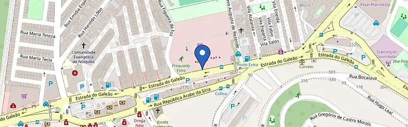 Mapa da estação Assaí Atacadista - Galeão
