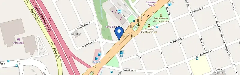 Mapa da estação Santa Emília Renault