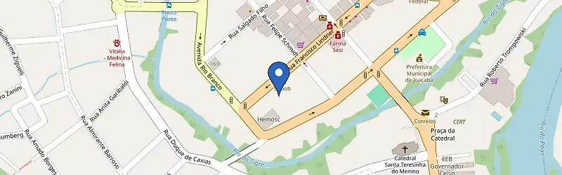 Mapa da estação Centro De Pinturas Joaçaba