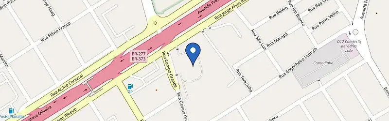 Mapa da estação Guará Chevrolet