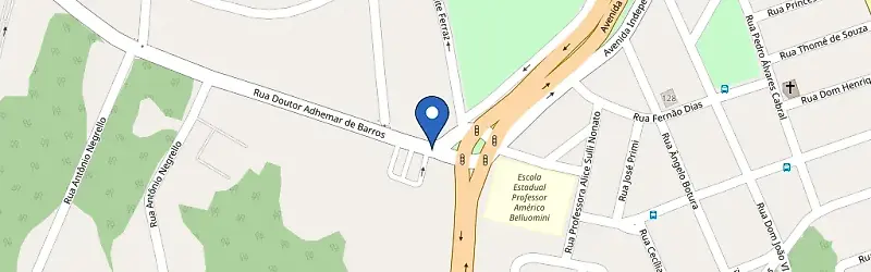 Mapa da estação Pão De Açúcar Valinhos