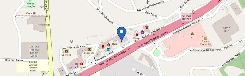 Mapa da estação Pão De Açúcar