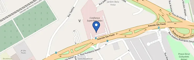 Mapa da estação Supermercado Confiança Loja 2