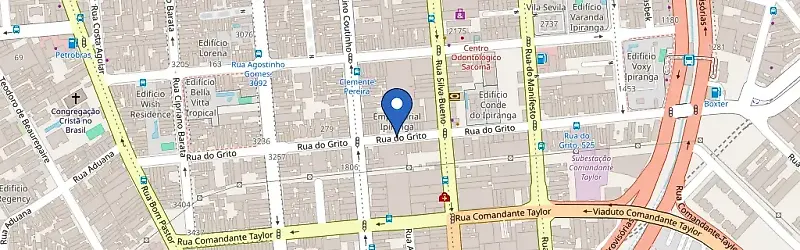 Mapa da estação Condomínio Comercial Ipiranga