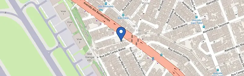 Mapa da estação Centro Automotivo Porto Seguro - Bandeirantes Planalto Paulista