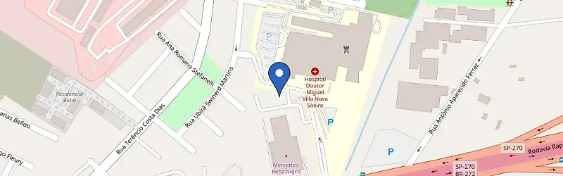 Mapa da estação Hospital Unimed Sorocaba