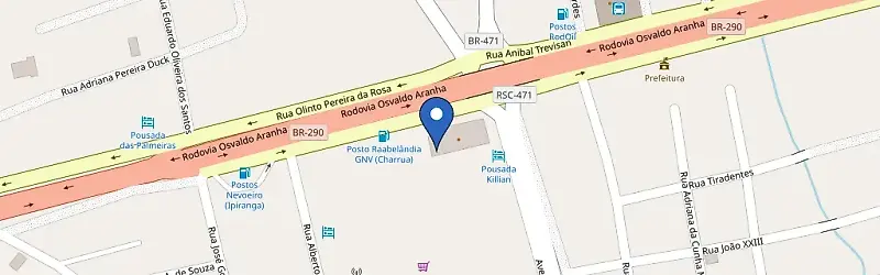 Mapa da estação Restaurante Raabelândia