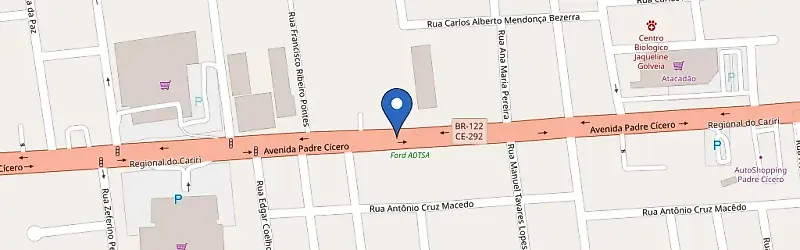 Mapa da estação BYD Car Mas