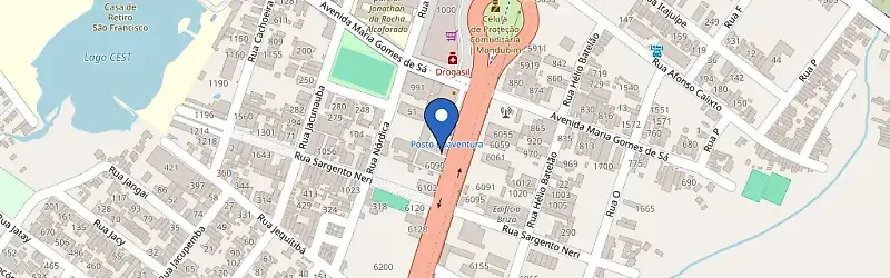 Mapa da estação Posto Boaventura