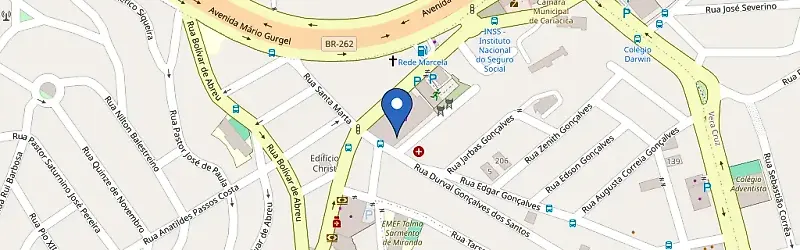 Mapa da estação EcoDot. Carone - Campo Grande