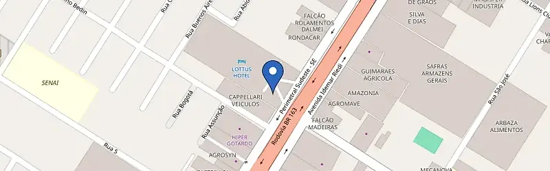 Mapa da estação Hotel Imperial Sorriso
