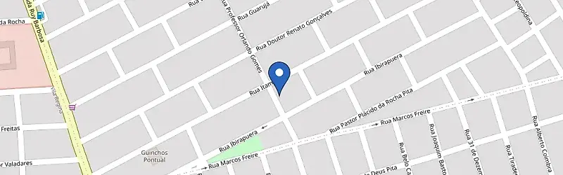 Mapa da estação Raízes Supermercado