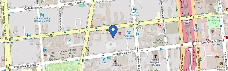 Mapa da estação Enel X Tottus Catedral