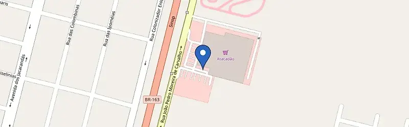 Mapa da estação Atacadão Supermercado
