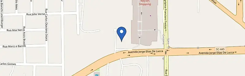 Mapa da estação Novotel Criciúma