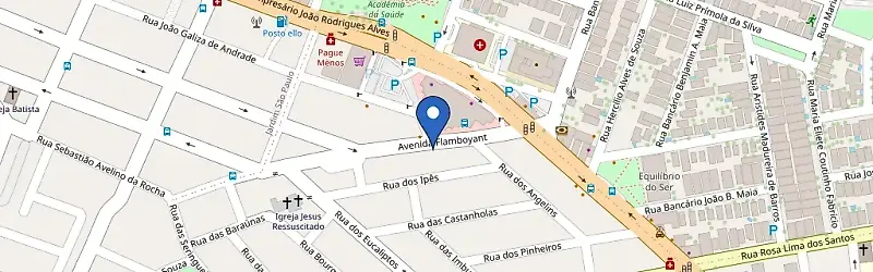 Mapa da estação Shopping Sul