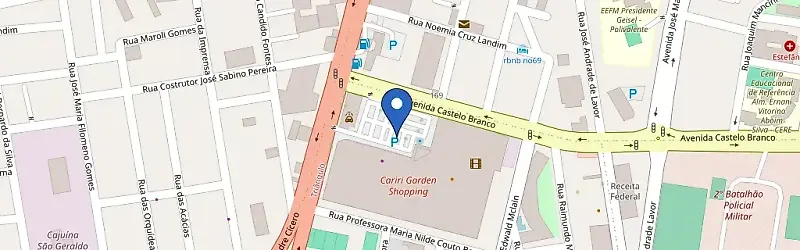 Mapa da estação Bionova Shopping Cariri
