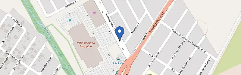 Mapa da estação Shopping Pátio - Ao Lado
