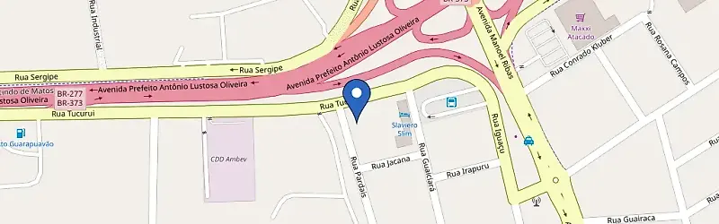 Mapa da estação BYD Guarapuava