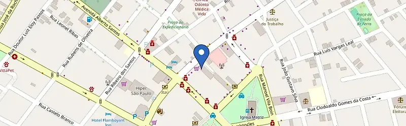 Mapa da estação Prata Hotel