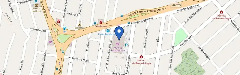 Mapa da estação Voltz DC Mateus Food Service