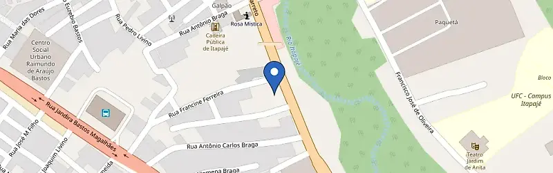 Mapa da estação Supermercado Mãe Rainha