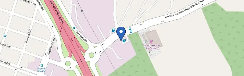Mapa da estação Posto Super RV