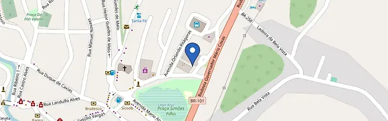 Mapa da estação Pousada Da Cidade