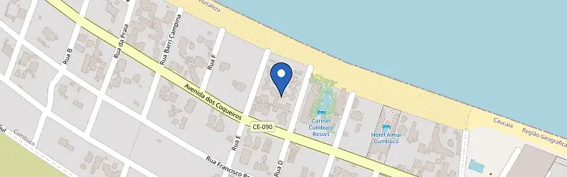 Mapa da estação Mana Cumbuco Hotel