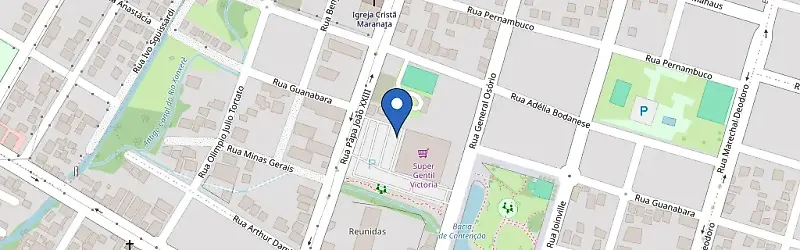 Mapa da estação Gentil Supermercado