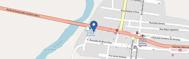 Mapa da estação BR Mania - Aparecida-PB