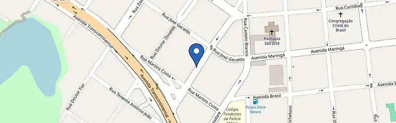 Mapa da estação Posto Mourão Atem