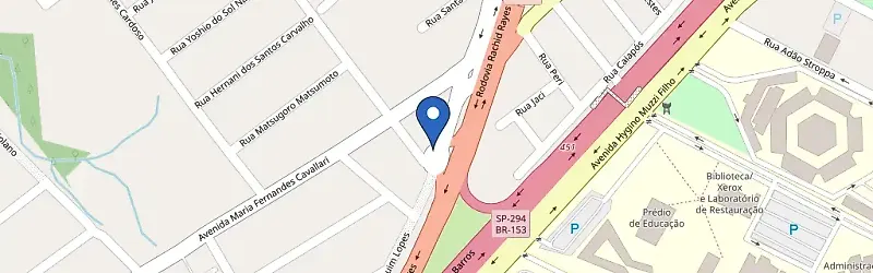 Mapa da estação Posto Monte Carlo Marília SP