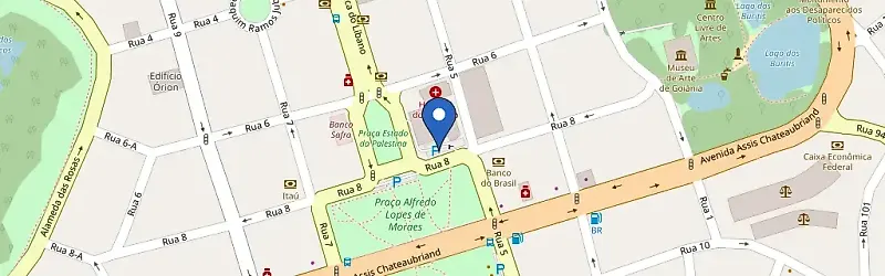 Mapa da estação Pão De Açúcar