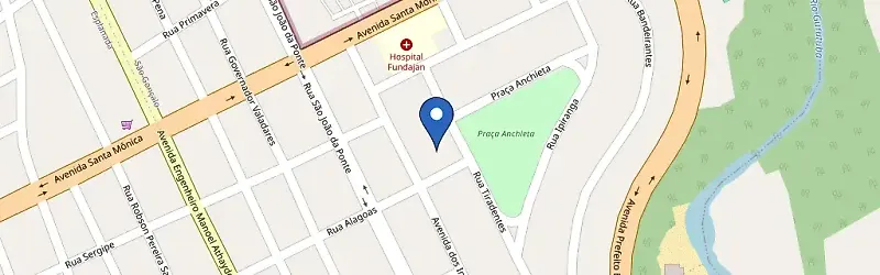 Mapa da estação Praça Anchieta