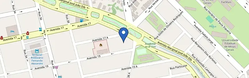 Mapa da estação Centro Comercial Av